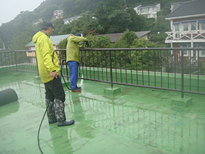 骨材入り防水塗装工事2